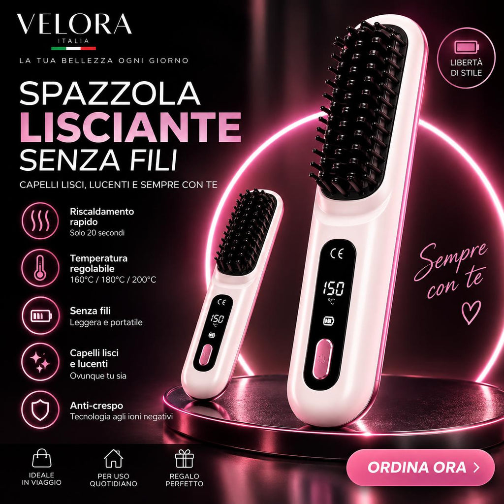 spazzola lisciante senza fili veloraitalia