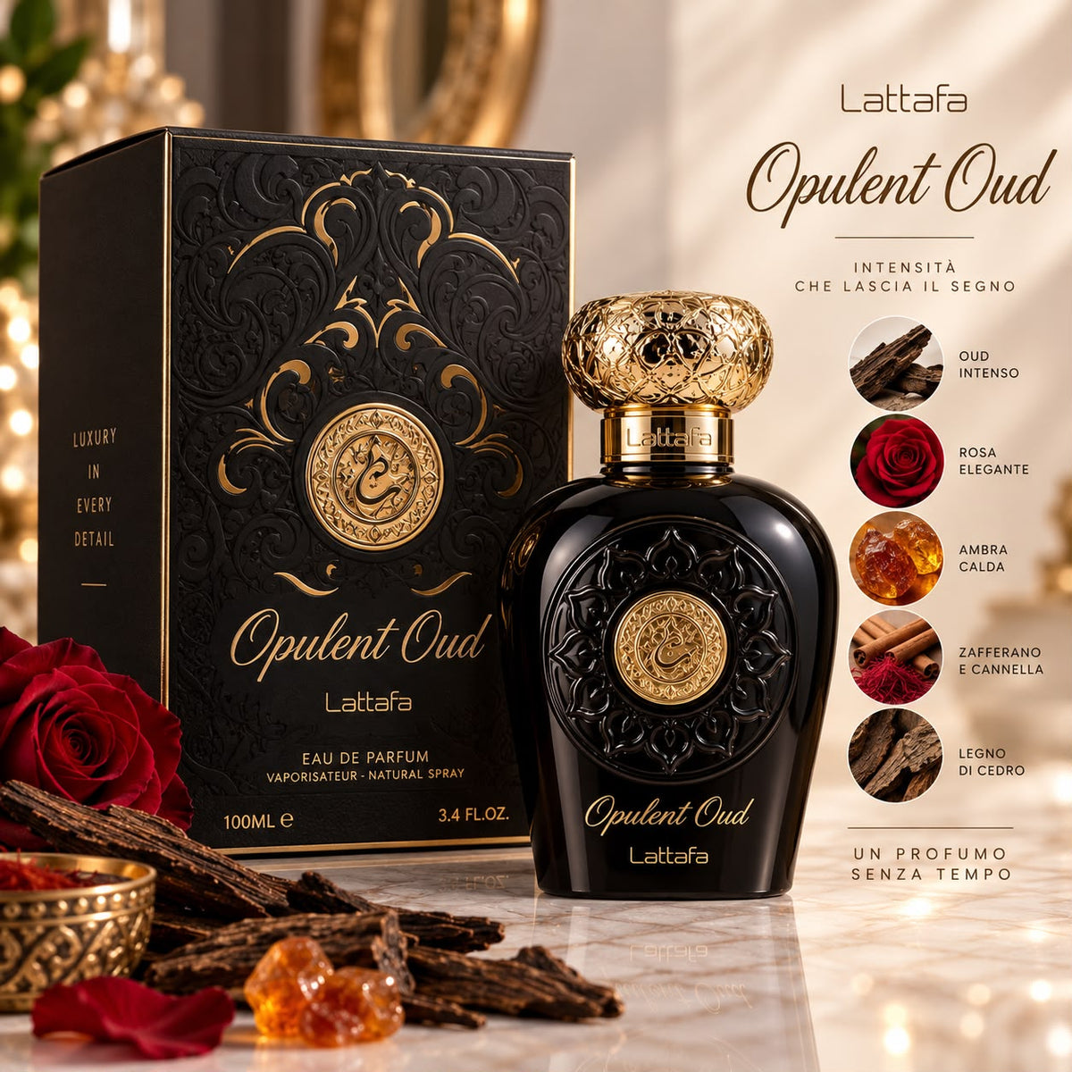 LATTAFA OPULENT OUD EAU DE PARFUM 100ML